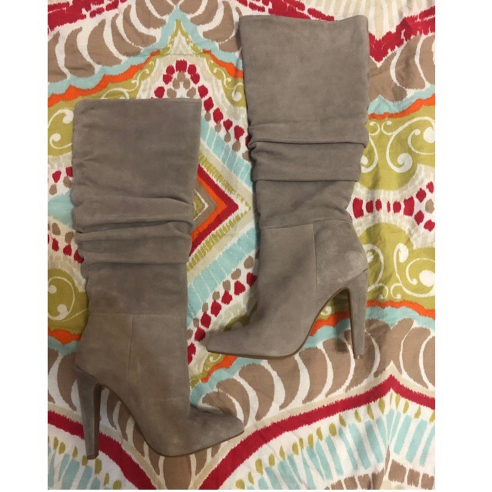 Steve Madden Carrie Grey Suede tall boots